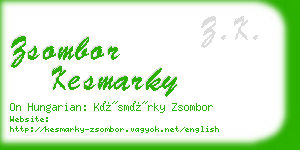 zsombor kesmarky business card
